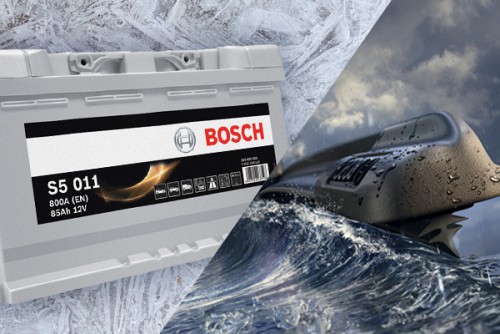 Bosch: zimowa promocja na wycieraczki i akumulatory